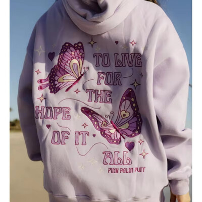 2024. gada jauns PINK PALM PUFF Funny Graphic Hoody Sieviešu silts oversize džemperis Ielu ikdienas apģērbs ar kapuci rudens S-XXL sieviešu apģērbs