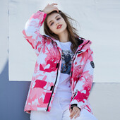 Jachetă de schi de iarnă nouă pentru femei. Jachete de snowboard impermeabile, rezistente la vânt, la modă, la modă, respirabile