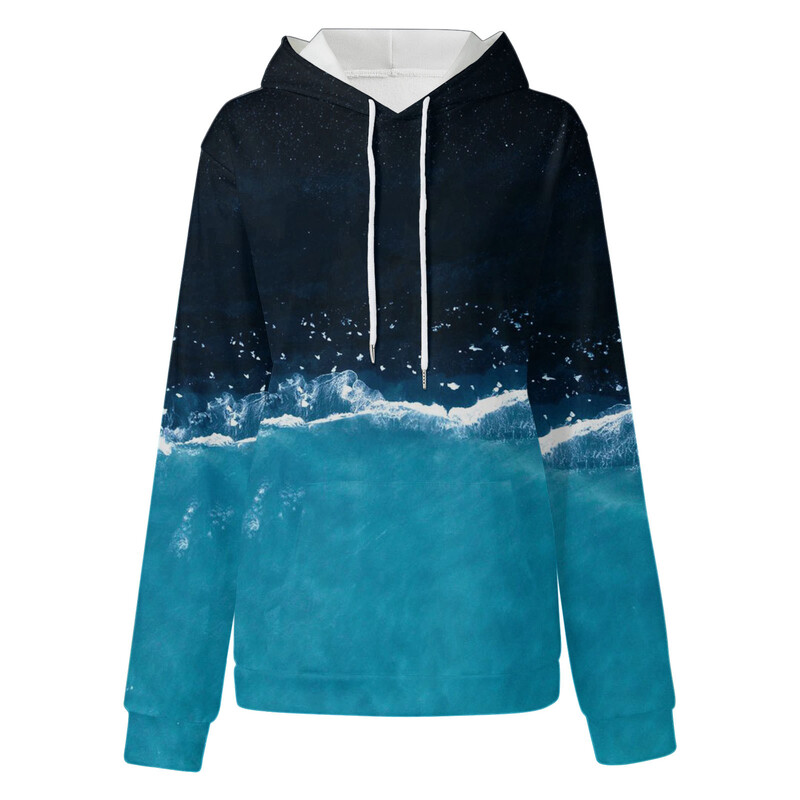 Γυναικείες μπλούζες μπλούζες Color Block Hoodie με μακρυμάνικη τσέπη αθλητική φόρμα oversize πουλόβερ свитшот