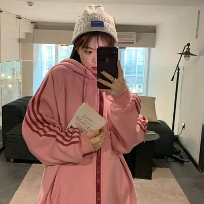 Γυναικεία φούτερ με κομψή επένδυση φλις με κουκούλα, χειμερινό, κορυφαίο φοιτητικό μπουφάν με φερμουάρ