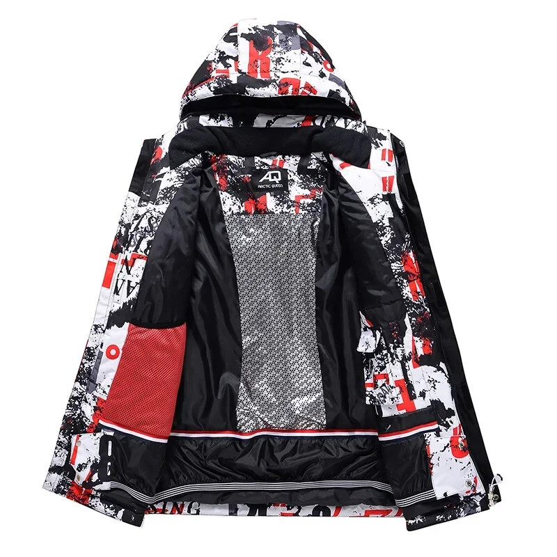 2025 Ski Jacket Ανδρικά Χονδρά Παλτό Σκι Φόρμες για σνόουμπορντ εξωτερικού χώρου με κουκούλα Αδιάβροχα ρούχα για σκι Χειμερινό Ζεστό χιόνι μπουφάν