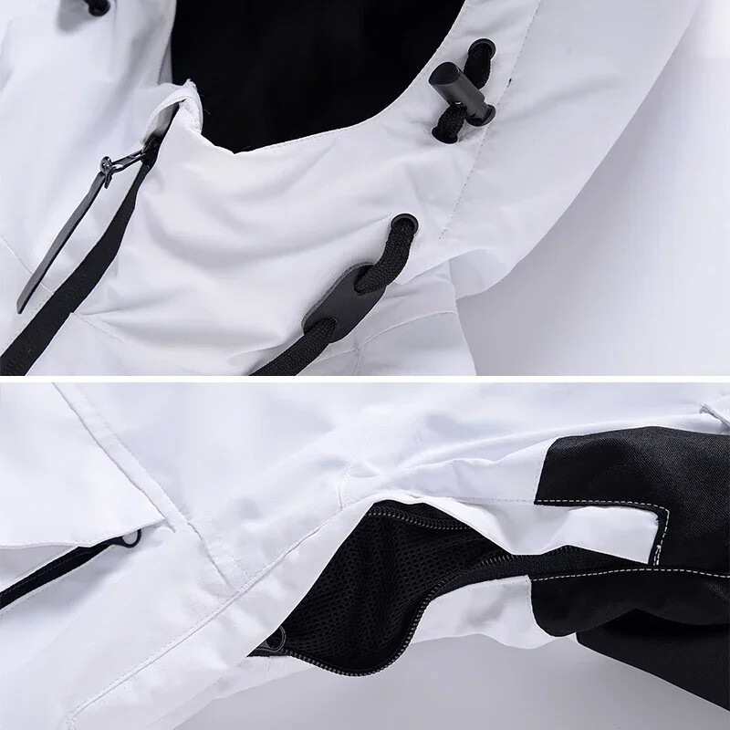 Sieviešu Vīriešu Sniega jakas Slēpošanas apģērbs 2025. gada āra Jauns sporta kalnu slēpošanas mēteļi ar kapuci, vēja necaurlaidīgs, apsildāms vīriešu sieviešu snovborda apģērbs