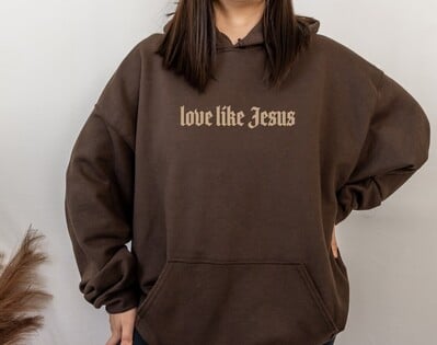 Love Like Jesus Hoodies Φθινόπωρο Χειμώνας Χριστιανική Βίβλος Ανδρικά Γυναικεία Hip Hop Πουλόβερ Άνετα Φλις Χοντρά Ζεστά Φούτερ