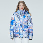 Vīriešu un sieviešu slēpošanas jakas Vīriešu ziemas, siltas, vēja necaurlaidīgas, ūdensnecaurlaidīgas, elpojošas snovborda jakas ar kapuci Sieviešu sniega slēpošanas mēteļi