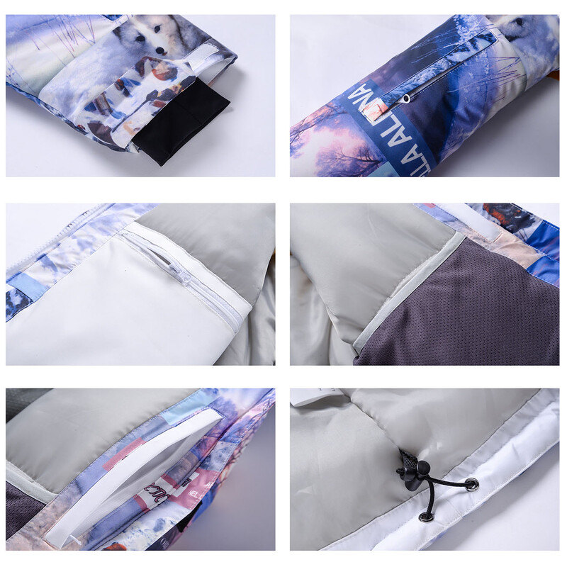 Vīriešu un sieviešu slēpošanas jakas Vīriešu ziemas, siltas, vēja necaurlaidīgas, ūdensnecaurlaidīgas, elpojošas snovborda jakas ar kapuci Sieviešu sniega slēpošanas mēteļi