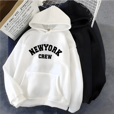Hirsionsan Letter Print Hoodies Γυναικεία μακρυμάνικα πολυεστερικά γυναικεία φούτερ Streetwear Fleece Γυναικεία ρούχα Χειμερινά