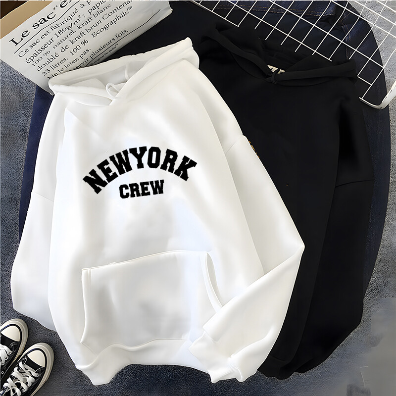 Hirsionsan Letter Print Hoodies Γυναικεία μακρυμάνικα πολυεστερικά γυναικεία φούτερ Streetwear Fleece Γυναικεία ρούχα Χειμερινά