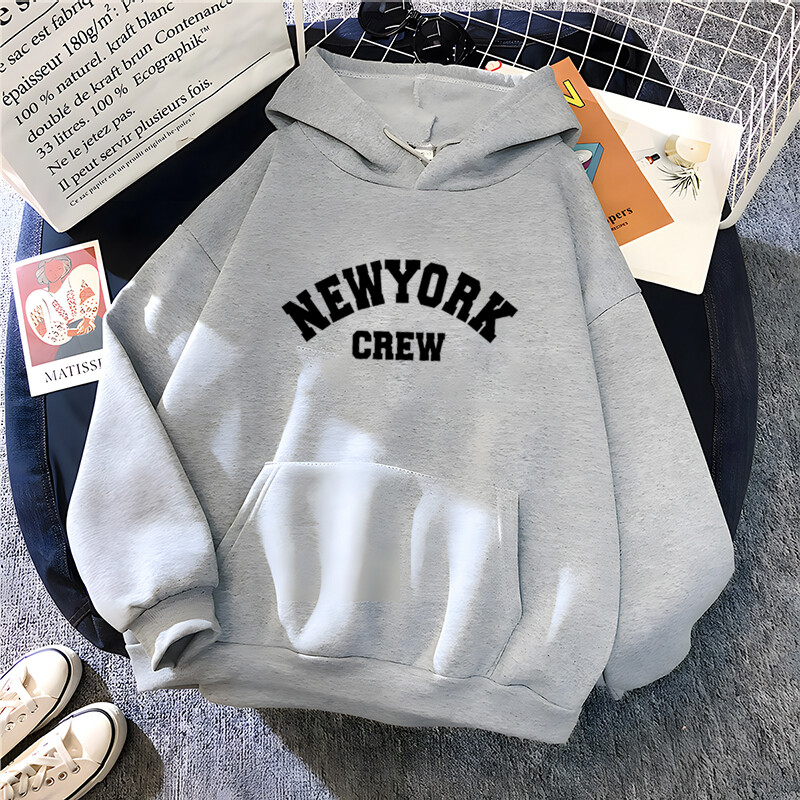 Hirsionsan Letter Print Hoodies Γυναικεία μακρυμάνικα πολυεστερικά γυναικεία φούτερ Streetwear Fleece Γυναικεία ρούχα Χειμερινά