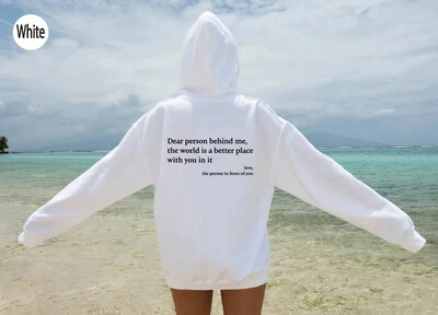 Φθινοπωρινό πουλόβερ με κουκούλα Γυναικεία νεαρή κυρία με στάμπα επιστολή αγαπητό πρόσωπο πίσω μου Φούτερ με κουκούλα Oversize Αισθητική μπλούζα με κουκούλα