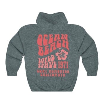 Ocean Beach Hoodie Aesthetic Hoodie Tumblr Sweatshirt CA Surf Tee Модерен извънгабаритен суичър с качулка Coconut Hoodie Унисекс Естетични топове