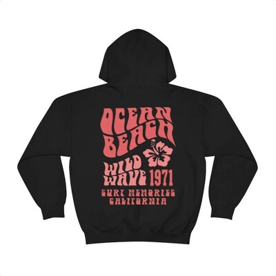 Hanoră cu glugă Ocean Beach Hanorac estetic Tumblr Hanorac CA Surf Tee Trendy Oversized Hoodie Coconut Hoodie Topuri estetice unisex