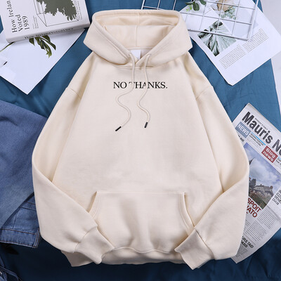 No Thanks Φούστες με στάμπες Γυναικείες Casual Loose Oversized Μόδα με κουκούλα Αθλητικά φούτερ Fleece Άνετα ρούχα με όλα τα ταιριαστά