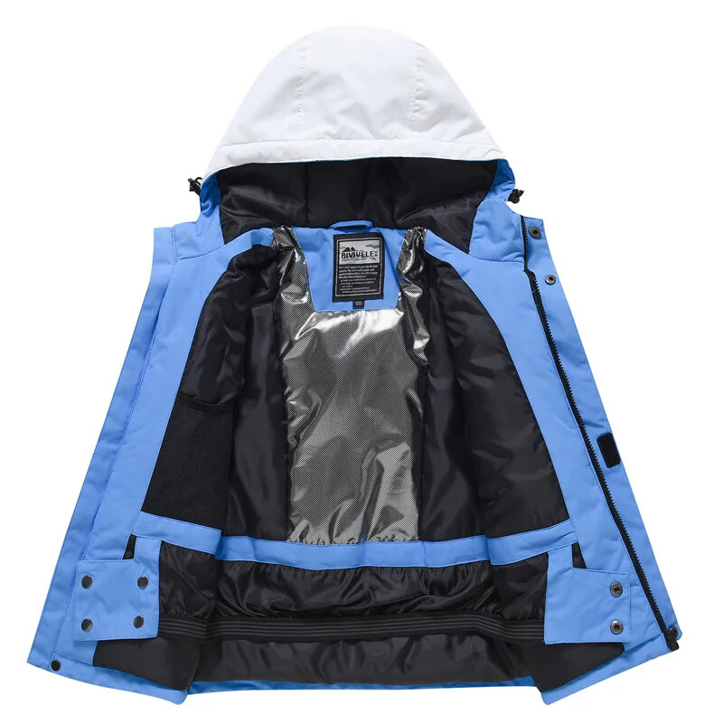 2025. gada vēja necaurlaidīgs, izolēts zēnu slēpošanas mētelis, sporta meiteņu kalnu snovborda jaka ar kapuci bērnu treniņtērpi āra bērnu slēpošanas apģērbam