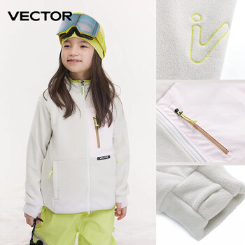 VECTOR Fleece Jacket Παιδικά Φθινοπωρινά Χειμερινά Ζεστά Παλτό Ρούχα 2023 Φούτερ με μανίκια αντίθεση Παλτό Έγχρωμο Μπουφάν εξωτερικού χώρου