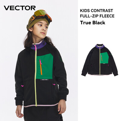 VECTOR Fliisjakk Laste Sügis Talvine Soojad Mantlid Riietus 2023 Kontrastsed Varrukad Dressimantlid Värviline Välijakk