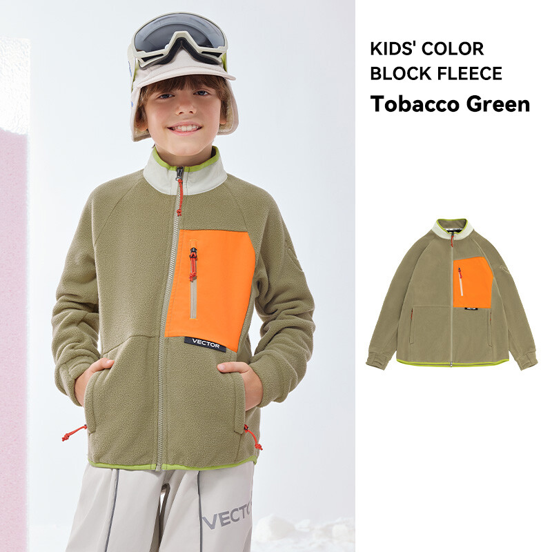 VECTOR Fliisjakk Laste Sügis Talvine Soojad Mantlid Riietus 2023 Kontrastsed Varrukad Dressimantlid Värviline Välijakk