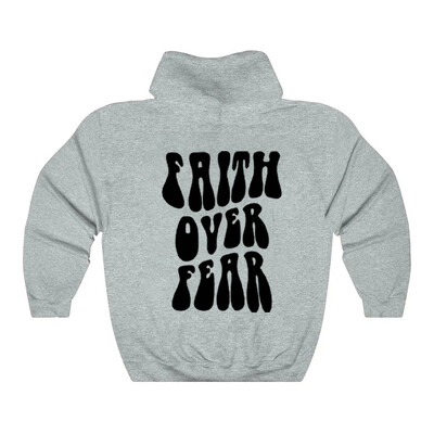 Faith Over Fear Hoodie Trendikas kapuutsid Kristlikud pusad Piiblisalm Hoodie Esteetiline Christian Hoodie Preppy Casual dressipluus