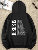 JESUS Fashion Ενδιαφέρουσες επιστολές με γραφικό τύπωμα Crew λαιμόκοψη και μακρυμάνικο φούτερ με στάμπα πουλόβερ με κουκούλα για γυναίκες casual