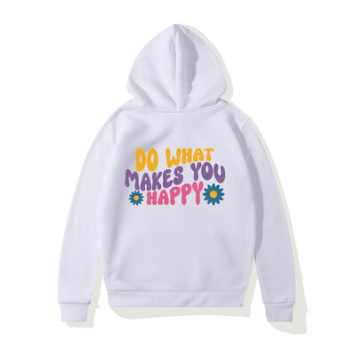 Tehke seda, mis teeb teid õnnelikuks Naiste Pusad, pikkade varrukatega dressipluus Fliisist hiphopist unisex Harajuku meeste kapuutsiga riided Naiste pullover