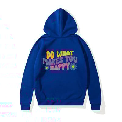 Tehke seda, mis teeb teid õnnelikuks Naiste Pusad, pikkade varrukatega dressipluus Fliisist hiphopist unisex Harajuku meeste kapuutsiga riided Naiste pullover