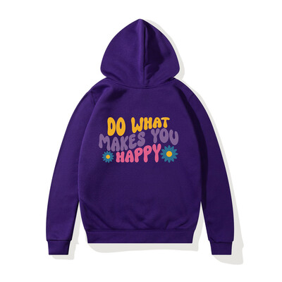 Tehke seda, mis teeb teid õnnelikuks Naiste Pusad, pikkade varrukatega dressipluus Fliisist hiphopist unisex Harajuku meeste kapuutsiga riided Naiste pullover