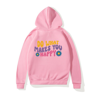 Tehke seda, mis teeb teid õnnelikuks Naiste Pusad, pikkade varrukatega dressipluus Fliisist hiphopist unisex Harajuku meeste kapuutsiga riided Naiste pullover