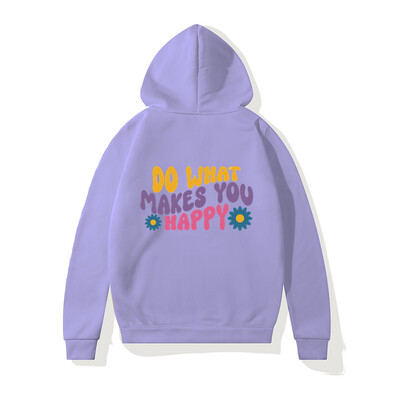 Tehke seda, mis teeb teid õnnelikuks Naiste Pusad, pikkade varrukatega dressipluus Fliisist hiphopist unisex Harajuku meeste kapuutsiga riided Naiste pullover