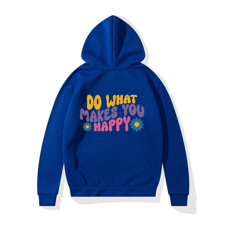 Tehke seda, mis teeb teid õnnelikuks Naiste Pusad, pikkade varrukatega dressipluus Fliisist hiphopist unisex Harajuku meeste kapuutsiga riided Naiste pullover