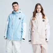 2024 Νέες μπλούζες Γυναικείο μπουφάν για σκι για εξωτερικούς χώρους Ανδρικό Ζεστό αθλητικό μπουφάν Snowboard Αδιάβροχο αδιάβροχο κοστούμι σκι Βαμβακερό παλτό Χειμερινά ρούχα