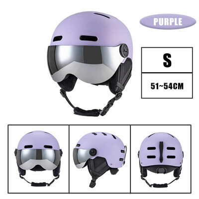 Slidinėjimo šalmas su akiniais Žiemos lauko Sportas Slidinėjimo šalmas Saugus Slidinėjimo Snieglenčių Snieglenčių Šalmas Moterims Vyrams Vaikams
