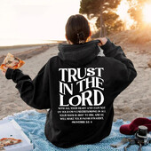 Női európai és amerikai új terméksorozat Letter TRUST nyomtatott férfi és női divatos felső kapucnis kapucnis pulcsi