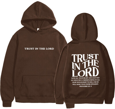 Női európai és amerikai új terméksorozat Letter TRUST nyomtatott férfi és női divatos felső kapucnis kapucnis pulcsi