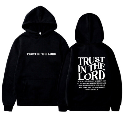 Női európai és amerikai új terméksorozat Letter TRUST nyomtatott férfi és női divatos felső kapucnis kapucnis pulcsi