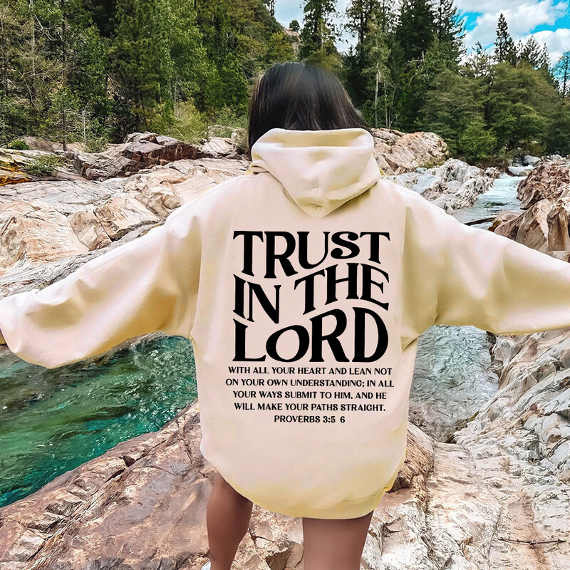 Női európai és amerikai új terméksorozat Letter TRUST nyomtatott férfi és női divatos felső kapucnis kapucnis pulcsi