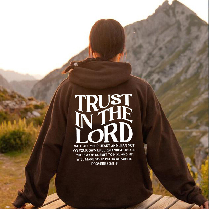 Női európai és amerikai új terméksorozat Letter TRUST nyomtatott férfi és női divatos felső kapucnis kapucnis pulcsi