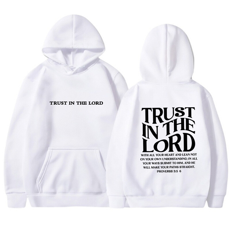 Női európai és amerikai új terméksorozat Letter TRUST nyomtatott férfi és női divatos felső kapucnis kapucnis pulcsi