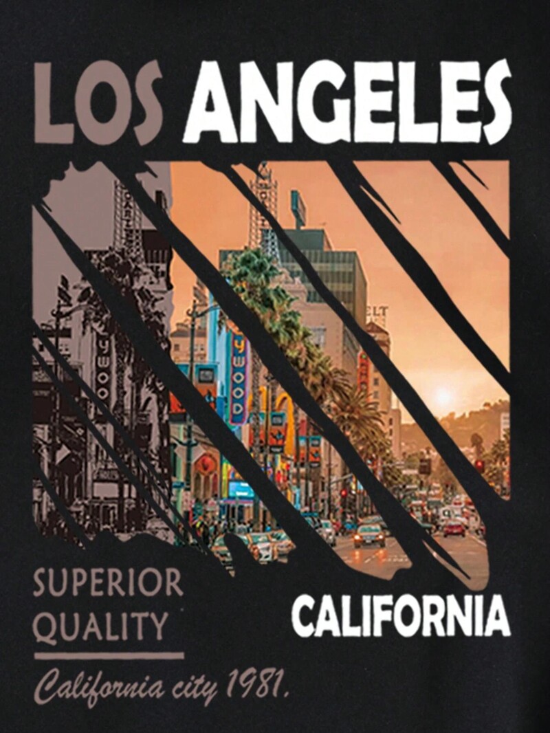 Losandželosas Kalifornijas apdrukas sieviešu sporta krekls Harajuku S-XXL ar kapuci, moderns augstas kvalitātes treniņtērps korejiešu ikdienišķs sieviešu kapuci