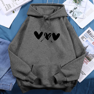 Γυναικείες φόρμες γυναικείας φόρμας κλασικής μόδας Harajuku με κουκούλα Fleece με κουκούλα Crew Neck Casual Hoodie