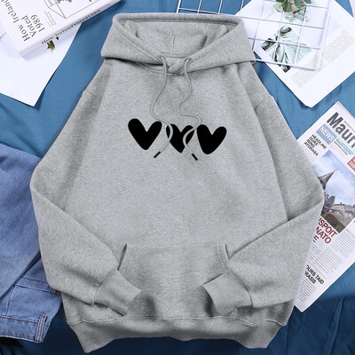 Γυναικείες φόρμες γυναικείας φόρμας κλασικής μόδας Harajuku με κουκούλα Fleece με κουκούλα Crew Neck Casual Hoodie