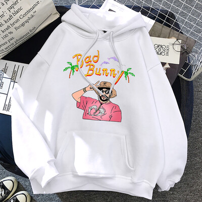 Bad Bunny Beach Vacation Print Ženska odjeća Modna prevelika majica s kapuljačom Kreativnost Fleece Streetwear Ležerna mekana ženska majica s kapuljačom