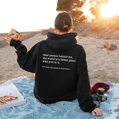 Dear Person Behind Me Hoodies Дамска мода Персонализиран Be Kind Message Суичър Зимни ежедневни свободни суичъри на открито