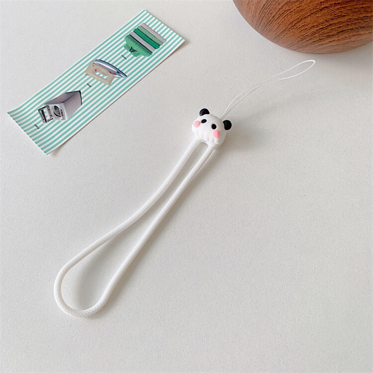 Uus multikas karu ja jänese mobiiltelefoni rihm kukkumisvastane silikoonist randmenöör U ketas võtmehoidja randmepael