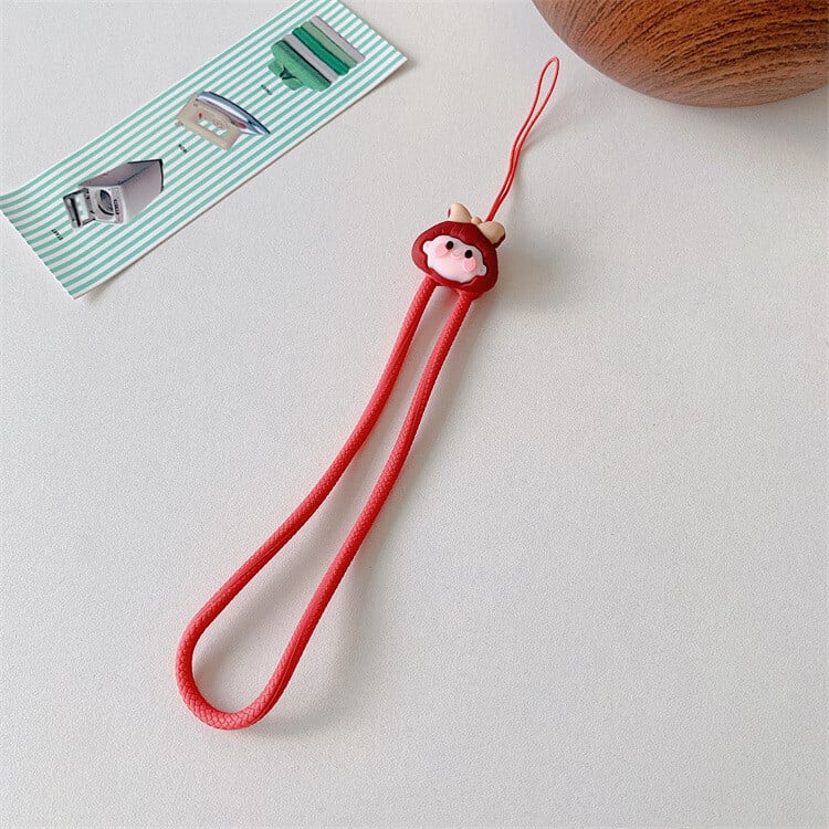 Uus multikas karu ja jänese mobiiltelefoni rihm kukkumisvastane silikoonist randmenöör U ketas võtmehoidja randmepael