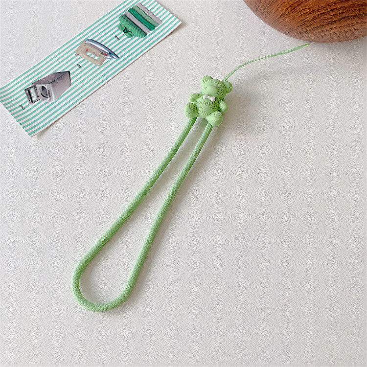 Uus multikas karu ja jänese mobiiltelefoni rihm kukkumisvastane silikoonist randmenöör U ketas võtmehoidja randmepael