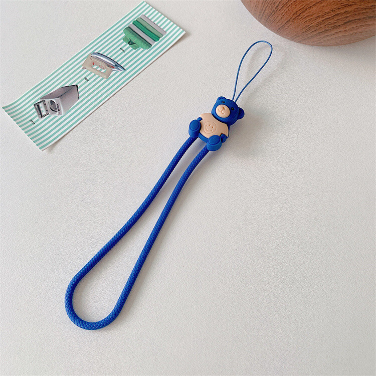 Uus multikas karu ja jänese mobiiltelefoni rihm kukkumisvastane silikoonist randmenöör U ketas võtmehoidja randmepael