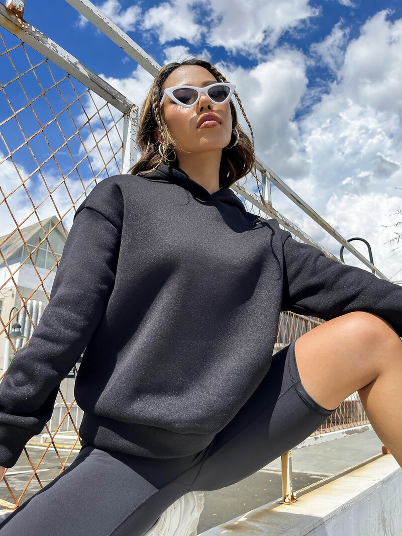 Blue Butterfly Art Letter Σχέδιο σλόγκαν Γυναικεία κουκούλα Φθινοπωρινό Τσέπη με κουκούλα μόδα Νέα Streetwear Hip Hop Άνετα πουλόβερ