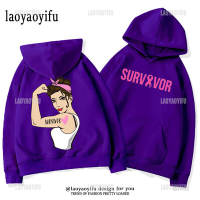 Breast Cancer Awareness Motivational Fighter Graphic pullover BREAST CANCER AWARENESS Pink Ribbon Tree Woman Hoodies