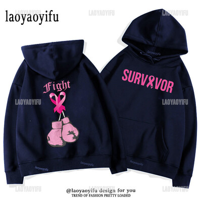 Breast Cancer Awareness Motivational Fighter Graphic pullover BREAST CANCER AWARENESS Pink Ribbon Tree Woman Hoodies