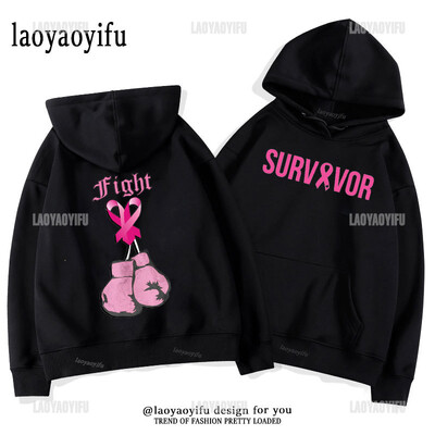 Breast Cancer Awareness Motivational Fighter Graphic pullover BREAST CANCER AWARENESS Pink Ribbon Tree Woman Hoodies
