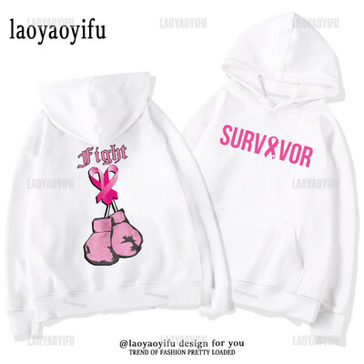 Breast Cancer Awareness Motivational Fighter Graphic pullover BREAST CANCER AWARENESS Pink Ribbon Tree Woman Hoodies
